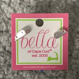 Bella of Cape Cod Whale Stud Earrings